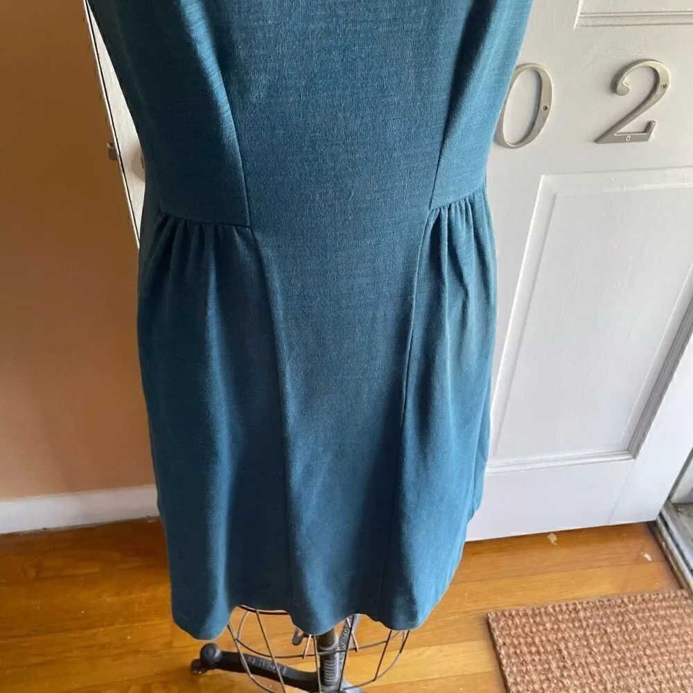FINAL SALE! MADEWELL | keynote ponte sleeveless turquoise dress XS